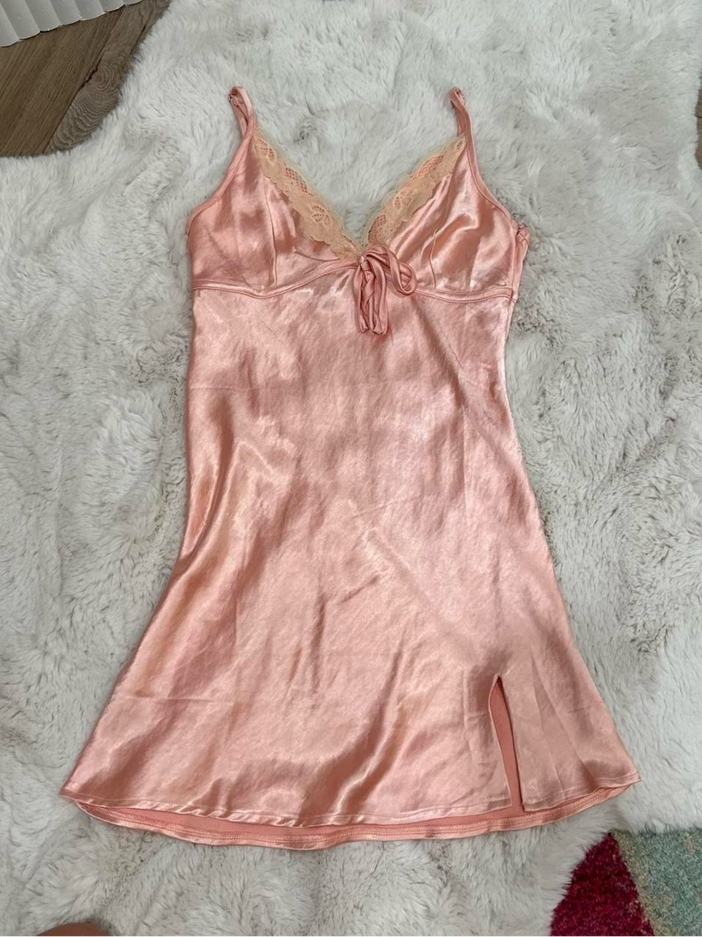 vrg grl pink slip dress